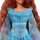 Kukull Mattel Disney The Little Mermaid Ariel, 29 cm, mekanizëm transformues, fustan blu