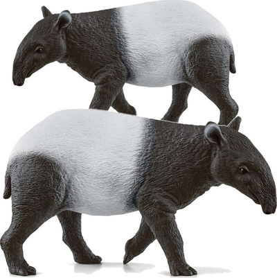 Figurinë lodër Schleich Tapir, koleksionuese, e pikturuar me dorë, shumëngjyrëshe