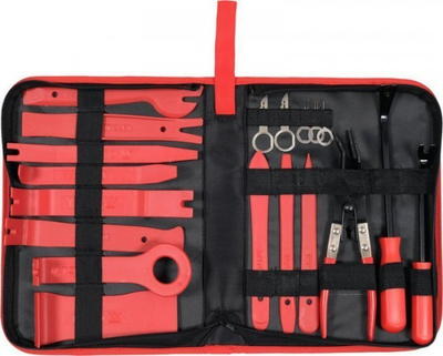 Set heqës tapicerie për vetura Yato 19 copë, plastikë, portokalli