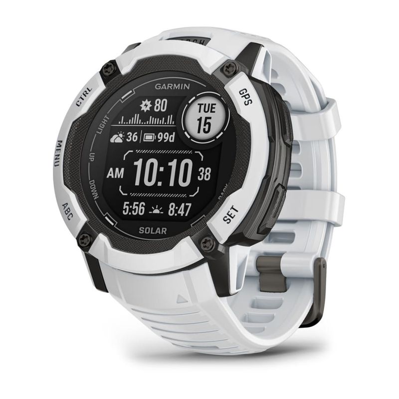 Orë sportive Garmin Instinct 2X Solar Whitestone, GPS, karikim diellor, e bardhë