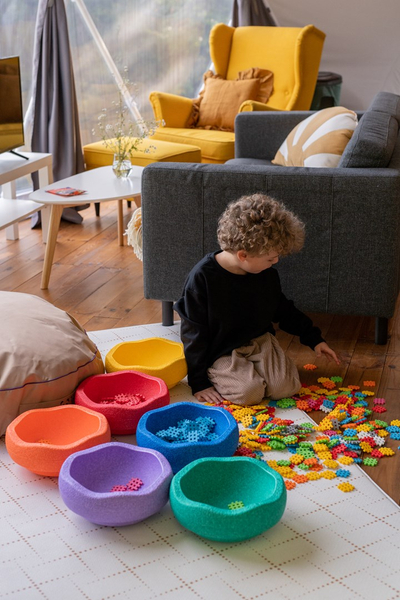 Set ndërtimi ECR4Kids Mini Waffle Blocks, 300 copë, shumëngjyrëshe