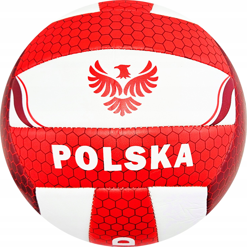 Top volejbolli Trifox Mikka Polish National Team, madhësia 5, për sallë dhe plazh, i kuq e bardhë