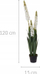 Lule plastike dekorative Home Styling Collection Ubin White, 120cm, e bardhë