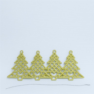 Dekorim për vitin e ri 9*8cm 4/1, gold/kuqe/argjendtë. UNIMIKS