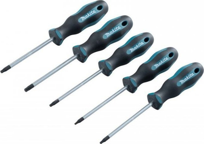 Set kaçavidash Torx Makita, 5 copë, T10 T30, jeshile