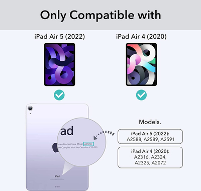 Заштитна футрола за таблет ESR Rebound, за iPad Air 11\"/10.9\", со држач за Пенкало, виолетова