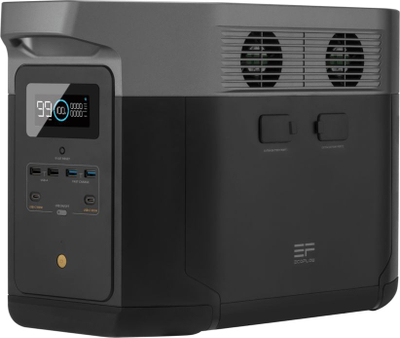 Stacion energjie portativ EcoFlow DELTA Max, 2400W, me aplikacion, gri e zezë