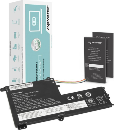 Bateri Movano L15C3PB1 për Lenovo IdeaPad 330S edhe Yoga 520, 4500mAh, Li polimer, e zezë