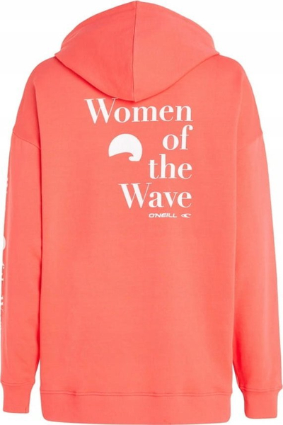 Bluzë me kapuç ONeill Wow Hoodie W, për goca, me xhep kangur, portokalli e fortë