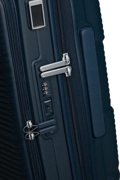 Valixhe Hard Me 4 Rrota Samsonite Paralux Ngjyrë Blu
