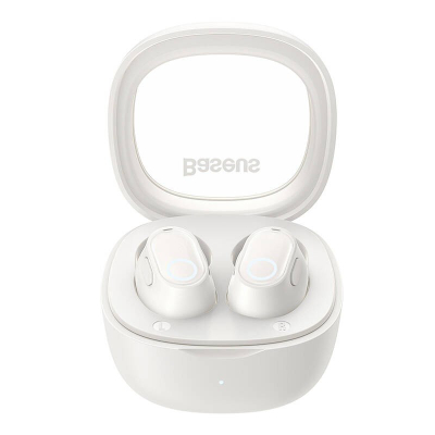 Слушалки Baseus Bowie WM02, TWS без жици, Bluetooth 5.3, бели