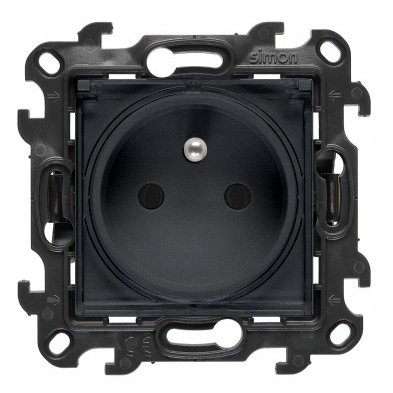 Priza Kontakt-Simon 24 me tokëzim IP44, Push IN, ngjyrë grafit mat