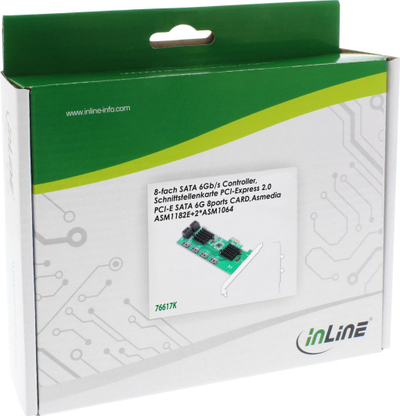 Kartë kontrolleri SATA InLine 76617K, PCIe 2.0, 6 Gb/s, low profile