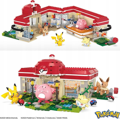 Set ndërtimi Mega Bloks Pokemon Forest Center HNT93, 648 copa, me figura, shumëngjyrësh