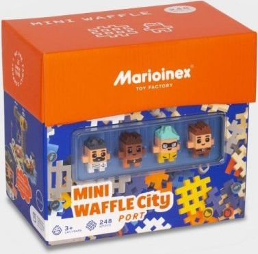 Set ndërtimi Marioinex Mini Waffle City Port, 248 copa, për kalamaj 3+