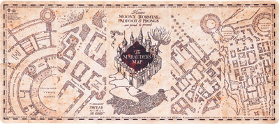 Mousepad Harry Potter Marauders Map XL, tekstil, rezistent ndaj ujit, shumëngjyrësh