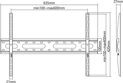Mbajtëse për TV 37"-70" STELL SHO 4220 - E zezë