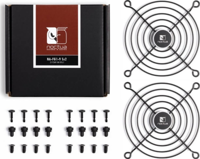 Grilë ventilatori Noctua NA-FG1-9 Sx2, 92 mm, paketim 2 copë, e zezë