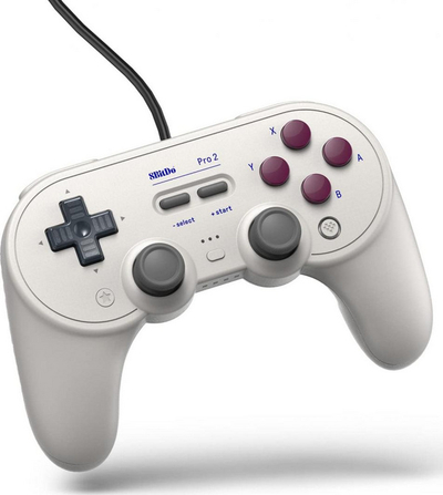 Kontrollues Gamepad 8BitDo Pro2 G Classic Edition, i bardhë