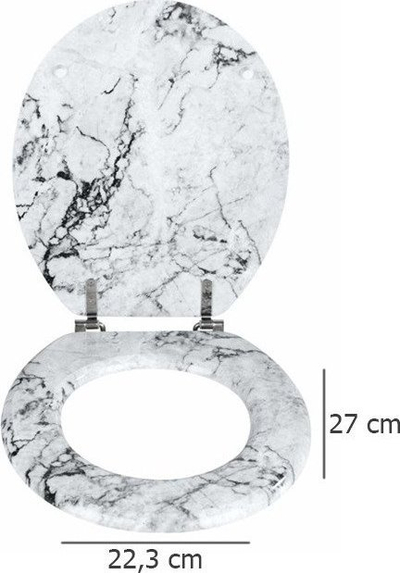 Ulese tualeti Wenko 23553100, MDF, stil klasik, e bardhë