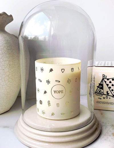Qiri aromatik Yope Vanilla, 200g, në gotë, i bardhë