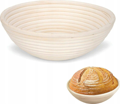 Shportë për brumë Patisse Raising Basket, rrumbullake 20 cm, ratan, natyrale
