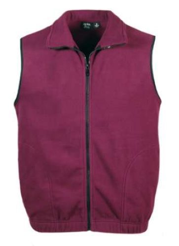 Jeleku Akwa Men's Microfleece Full Zip, 100% Poli, i bordo