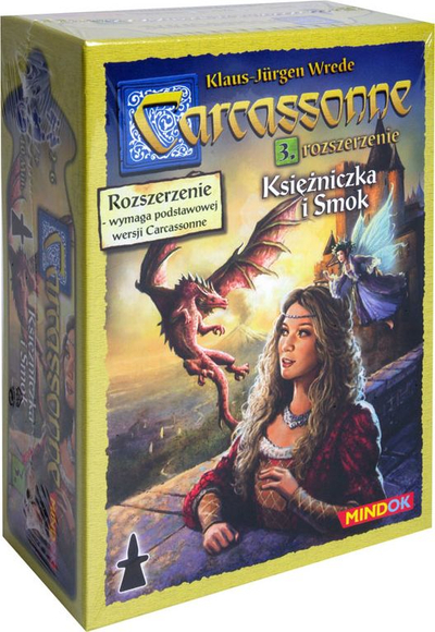 Lojë tavoline zgjerim Carcassonne Mindok, The Princess and the Dragon, për familje, shumëngjyrëshe