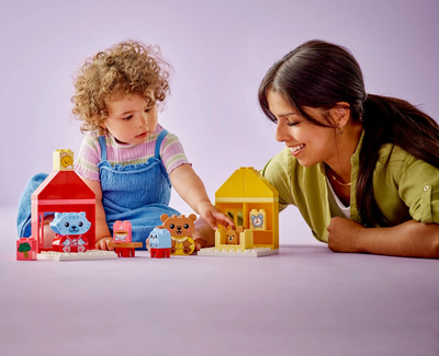 Lodër LEGO Duplo 10414 Daily Routines Meals and Sleep, set edukativ, shumëngjyrëshe