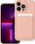 Mbulesë telefoni Forcell Card Case për iPhone 14 Pro, silikon me xhep karte, rozë