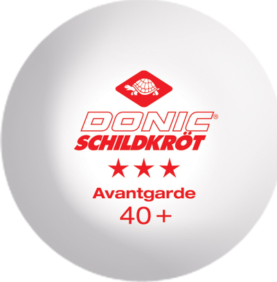 Toptha pingpongu Donic Avantgarde Poly 40+, 3 yje, set 6 copë, të bardhë dhe portokalli