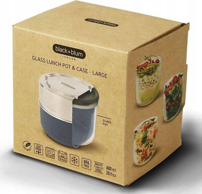 Enë dreke Black+Blum Glass Lunch Bowl, 600ml, qelq, gri