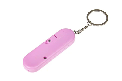 Alarm personal GUARD Piranha YC-001-PI, 130dB, me dritë LED, rozë