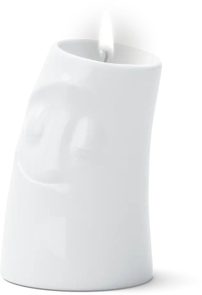 Mbajtëse qiriu Tassen Candle Cuddler Tall, porcelan, dekorative, e bardhë