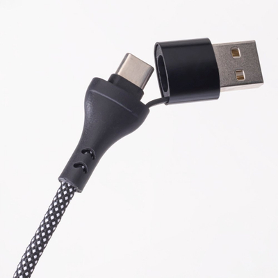Kabllo karikimi Maxlife ALLin1, USB dhe USB-C në Lightning dhe 2x USB-C, 1 m 66W, e zezë