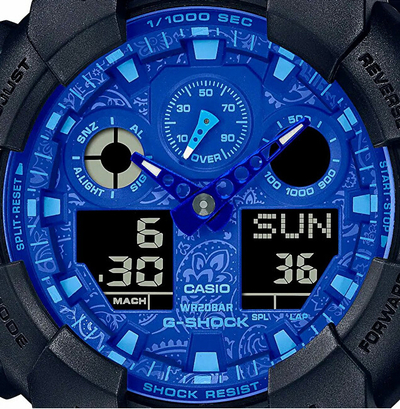 Orë dore Casio GA-100BP-1AER, e zezë