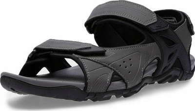 Sandale për burra 4F 4FSS23FSANM018, sportive, me rripa që rregullohen, gri