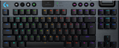 Tastierë gaming Logitech G915 X TKL, wireless, RGB, e zezë