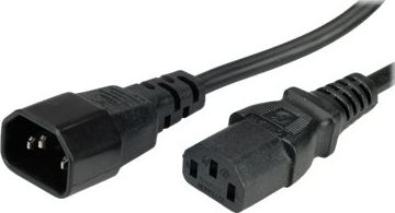 Kabllo rryme VALUE, IEC320 C14 në C13, 3m, e zezë