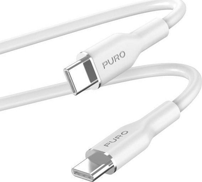 Kabllo USB Puro USB C në USB C, 1.5 m, e bardhë
