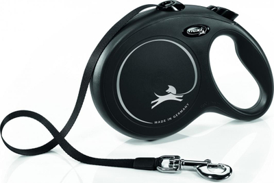 Zinxhir Flexi New Classic Lanyard L, 8 m, e zezë