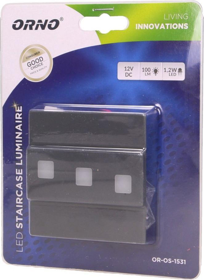 Ndriçues shkalle LED Orno Lepus, 1.2 W, i hirtë