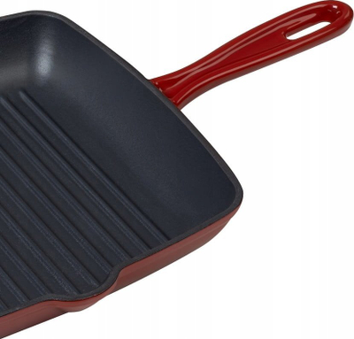 Tigan grill MG Home Infinito, 26 cm, gize, i kuq me zi