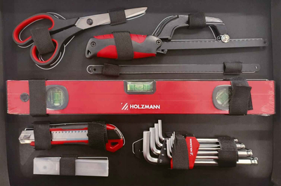 Кутија со алат HOLZMANN WZK119ECO, сет 119 парчиња, со рачка за носење, сребрена