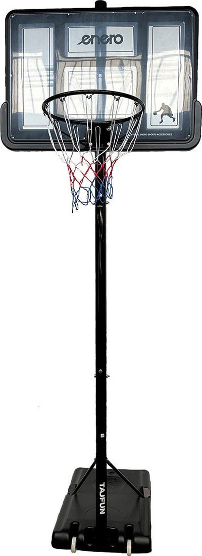 Set basketbolli Tajfun Adjustable, lartësi 1.35-3.05m, panel transparent, i zi