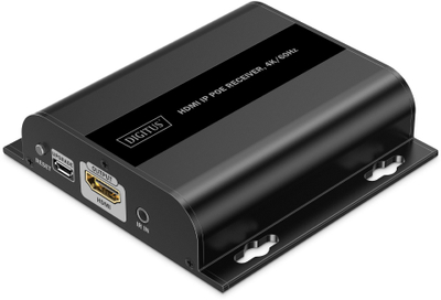 Marrës HDMI IP PoE Digitus, 4K 60Hz, UHD, i zi