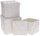 Set kuti dekorative Rozette Flower Box, 3 copë, katrore, të bardha