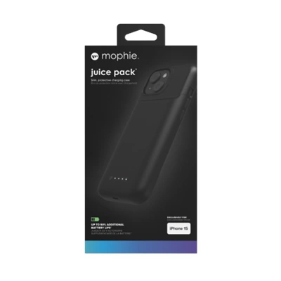 Këllëf me bateri ZAGG Mophie Juice Pack, 2400mAh, për iPhone 15, i zi