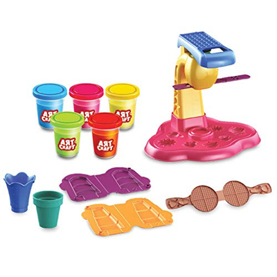 Set plastelinë për akullore Play Dough Ice Cream Art Craft, shumë ngjyra