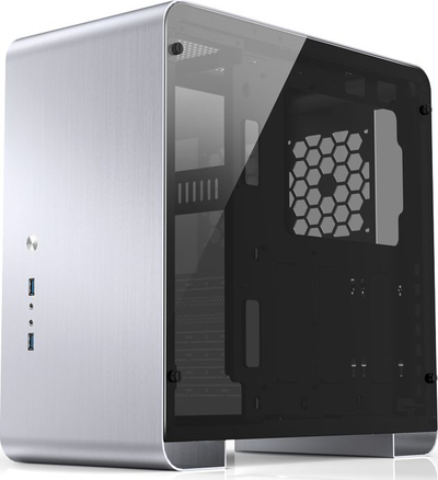 Kuti PC Jonsbo U4 Plus, ATX Micro ATX ITX, xham i temperum, ngjyrë argjendi